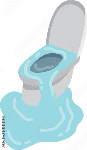 水があふれるトイレ