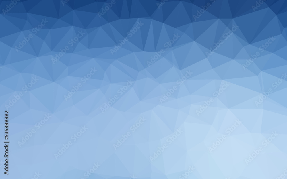 Light BLUE vector shining triangular template.