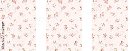 Floral prints printed on clothes, fabrics, pillows, blankets