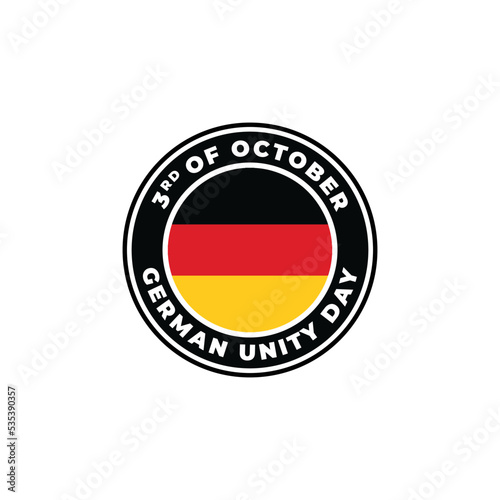 Free Download German Unity Day 3 October. Circle Flag logo icon vector illustration - GFXLoad
