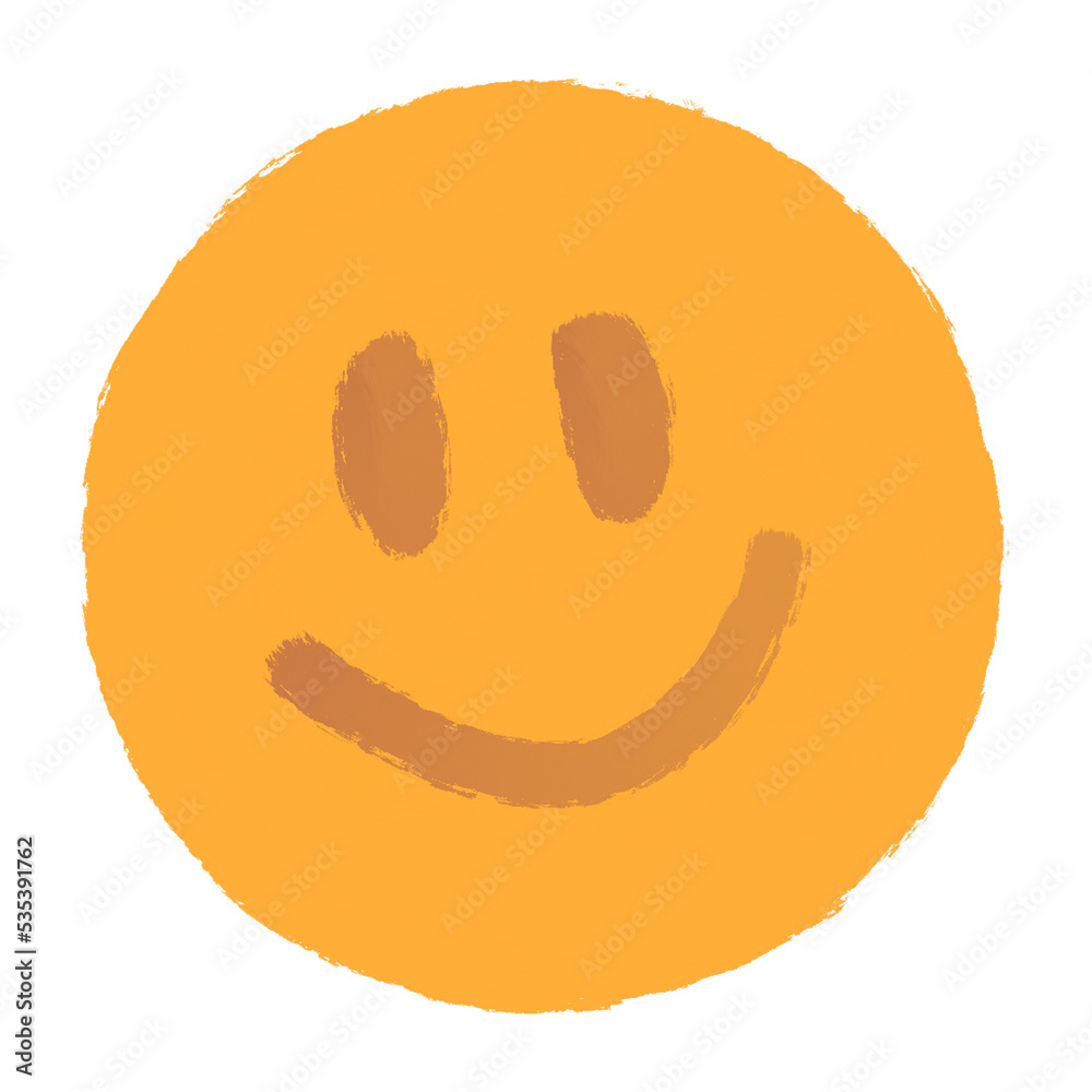 Happy Smiley Emoji face hand drawn iillustration Happy Smiley Emoji face hand drawn iillustration