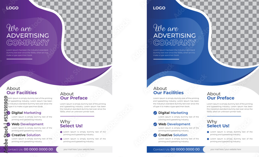 Corporate business flyer template design with a4 size. Creative, Modern, Digital, Marketing, professional, promotion, advertise, publication, cover page, brochure cover and banner templates.