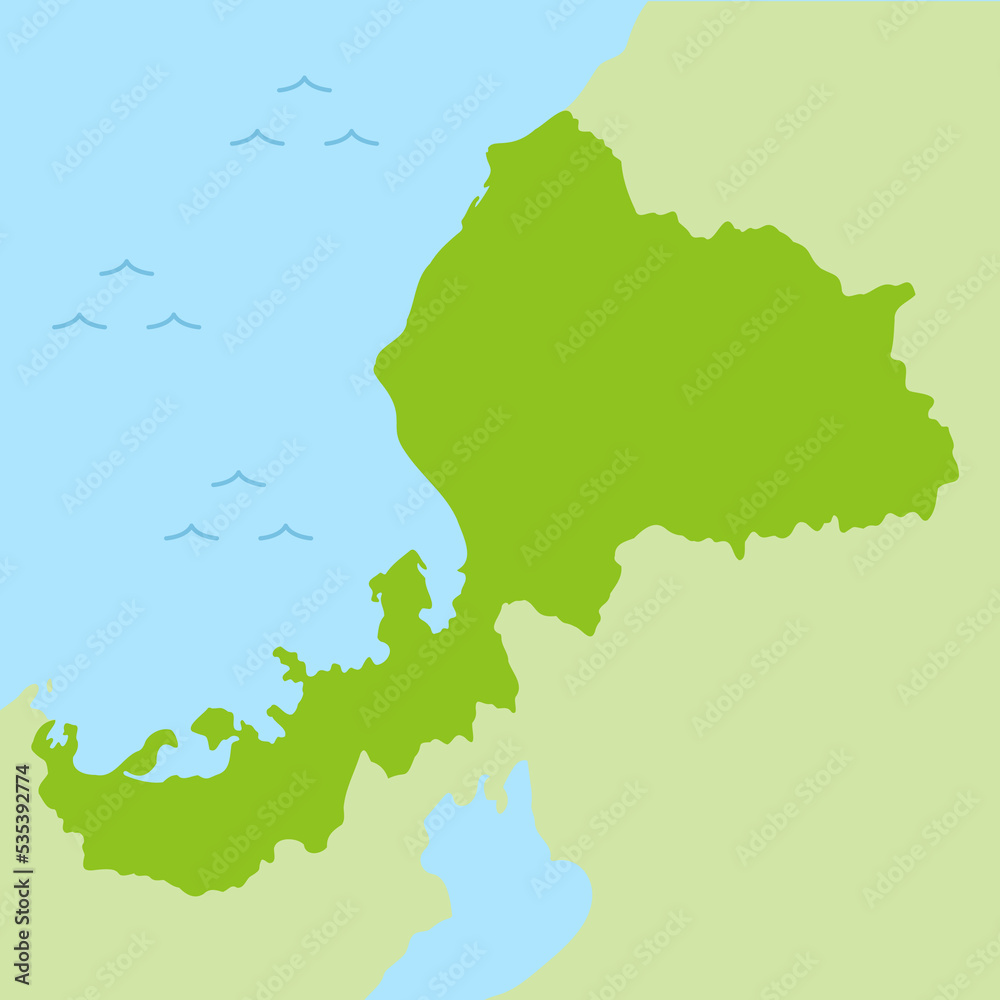 Obraz premium 福井県のマップのイラスト