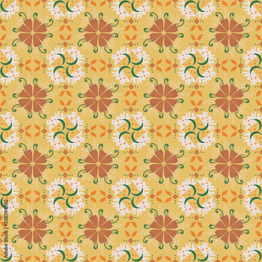 Floral Seamless Pattern Background Garden Nature Damask Aboriginal Ornament Art Floral Seamless Pattern Background Garden Nature Damask Aboriginal Ornament Art