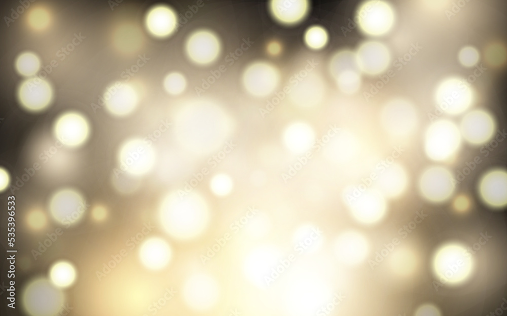 Fototapeta premium Golden luxury bokeh soft light abstract background, Vector eps 10 illustration bokeh particles, Background decoration
