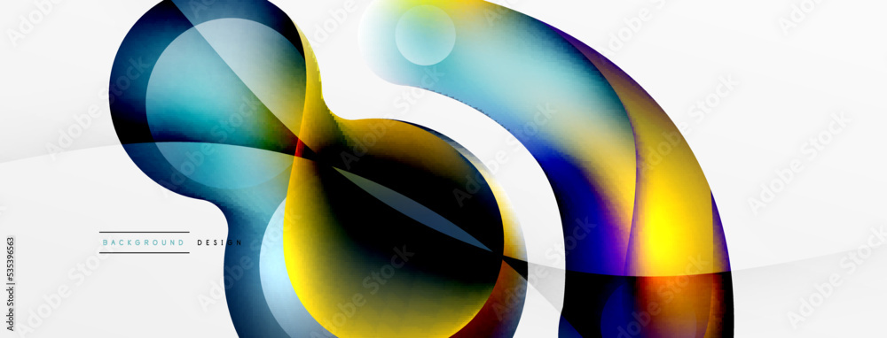Fluid abstract background. Liquid color gradients composition. Round shapes and circle flowing design for wallpaper, banner, background or landing Fluid abstract background. Liquid color gradients composition. Round shapes and circle flowing design for wallpaper, banner, background or landing