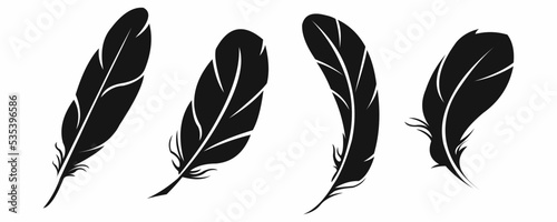 Feather Bird Set Icons
