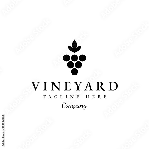 grape fruit vineyard logo design