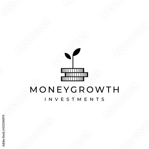 money growth investment logo concept. finance logo design