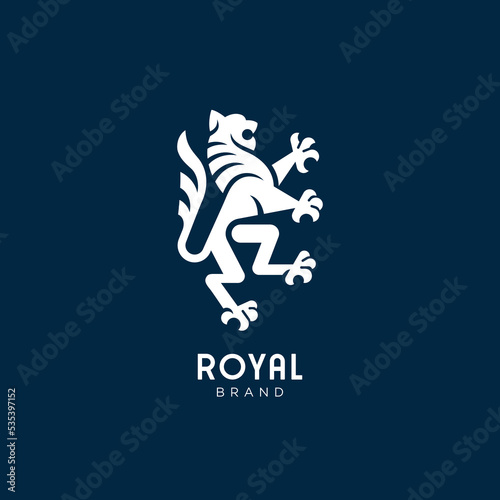 Lion heraldic logo