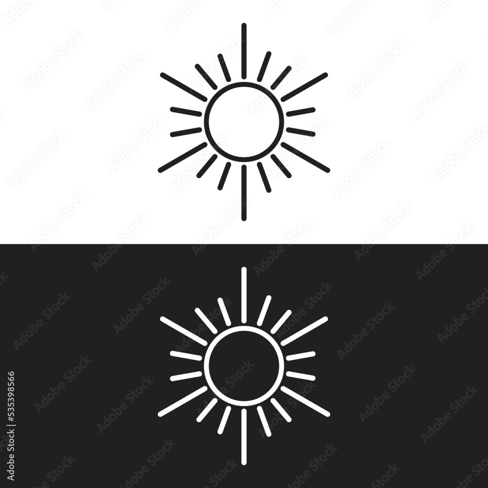 Fototapeta premium sun logo. sun line icon. vector eps 10