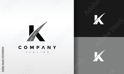 initial letter K highway logo