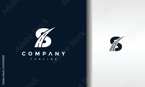 initial letter S highway logo
