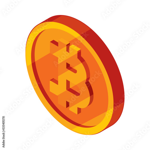 isometric cryptocurrency money bitcoin
