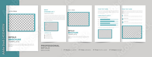 Professional business bifold brochure template design