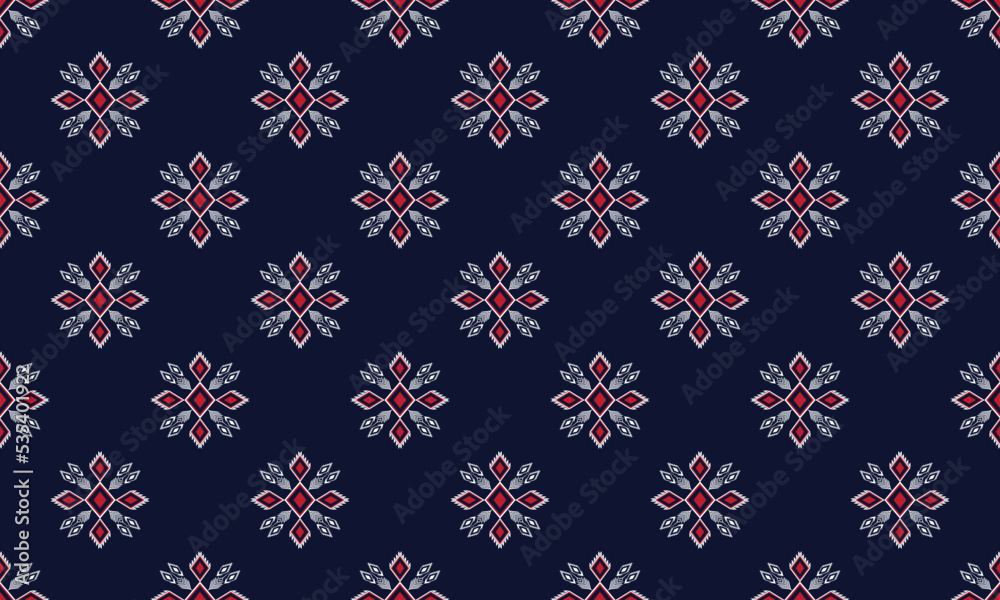 Geometric ethnic flower pattern for background,fabric,wrapping,clothing,wallpaper,Batik,carpet,embroidery style. Geometric ethnic flower pattern for background,fabric,wrapping,clothing,wallpaper,Batik,carpet,embroidery style.