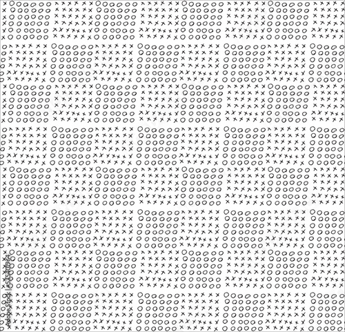 Ink marks. Vector seamless pattern. xo pattern