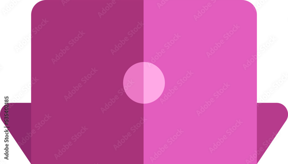 Pink banking laptop, illustration, vector on a white background.