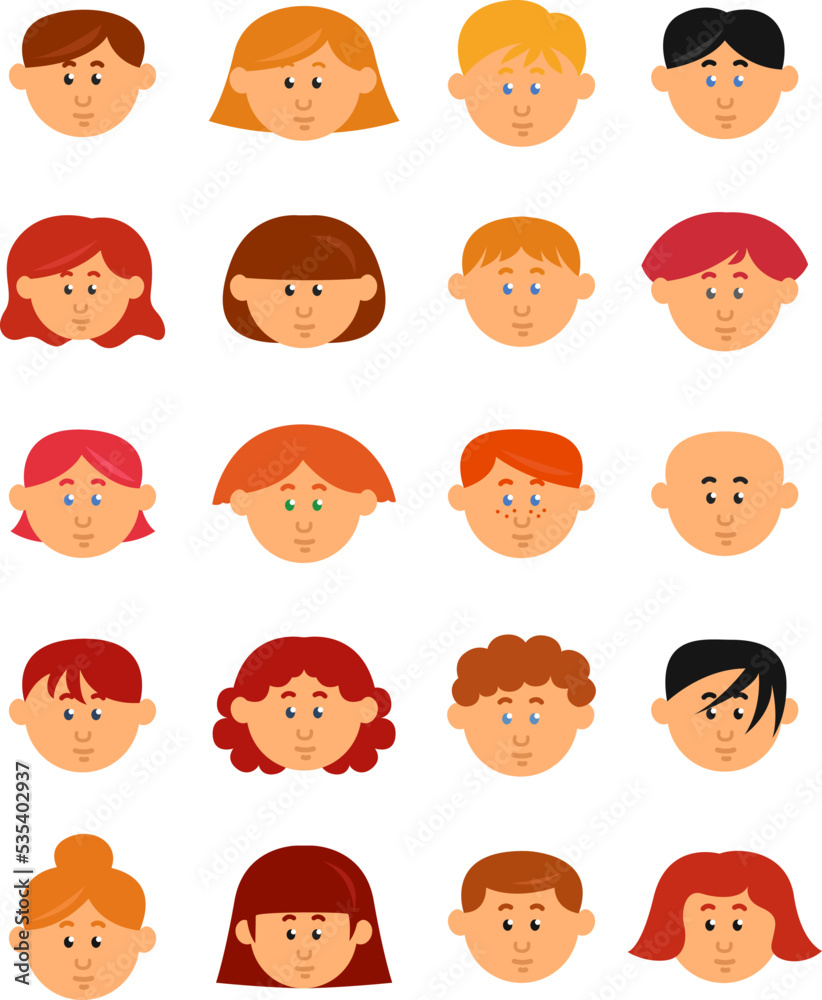 Boy and girl characters, illustration, vector on a white background. Boy and girl characters, illustration, vector on a white background.