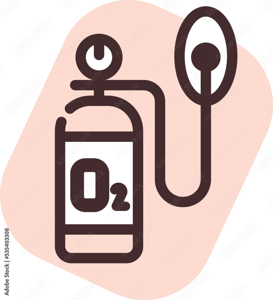 Covid 19 artificial respiration, illustration, vector on a white background. Covid 19 artificial respiration, illustration, vector on a white background.