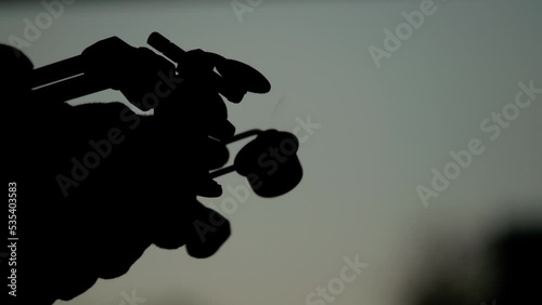 Wallpaper Mural Igniting a flame cutter, close up, silhouette Torontodigital.ca