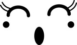 Outraged emoji, illustration, vector on a white background.