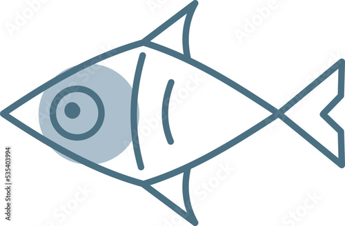 Small blue shark, illustration, vector on a white background.