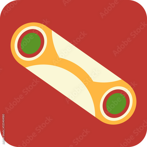 Lavash roll, illustration, vector on a white background.