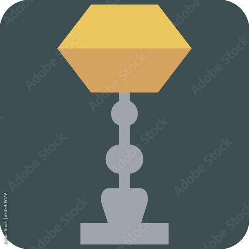 Reading lamp, illustration, vector on a white background.