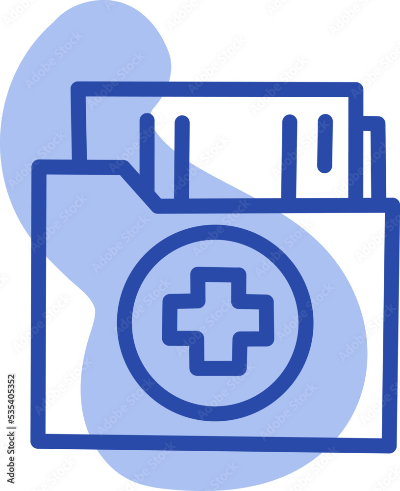 Obraz premium Medical paper, illustration, vector on a white background.