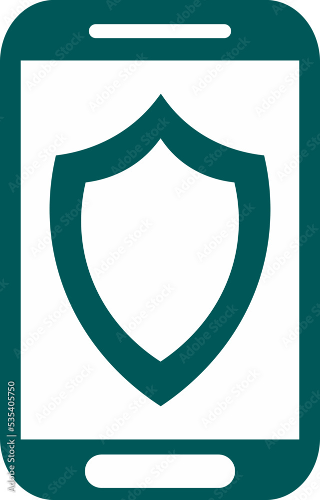 Smartphone virus protection, illustration, vector on a white background. Smartphone virus protection, illustration, vector on a white background.