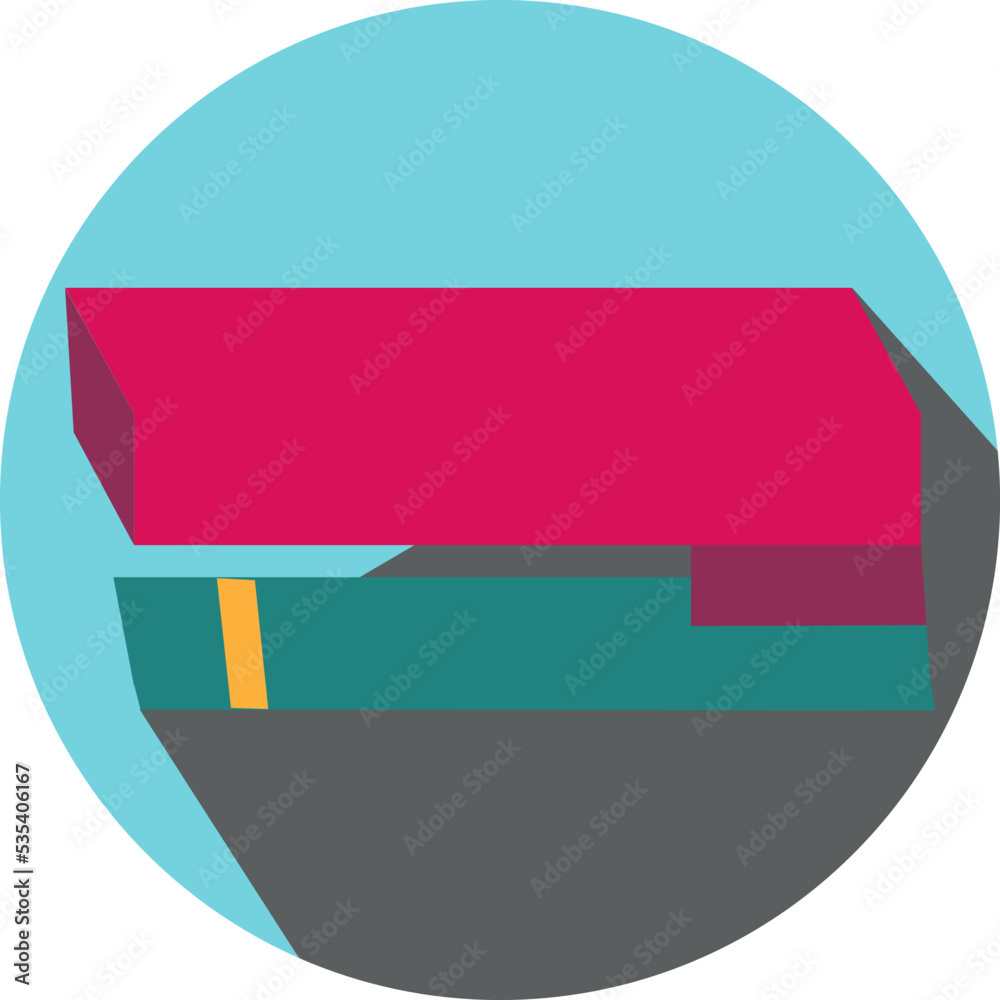 Office staple, illustration, vector on a white background. Office staple, illustration, vector on a white background.