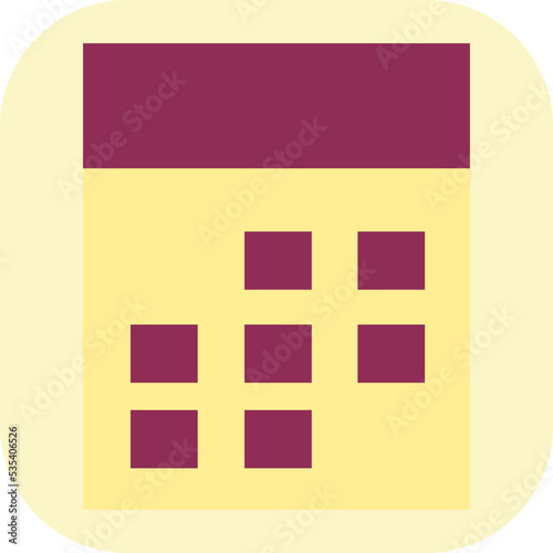 Calender app, illustration, vector on a white background.