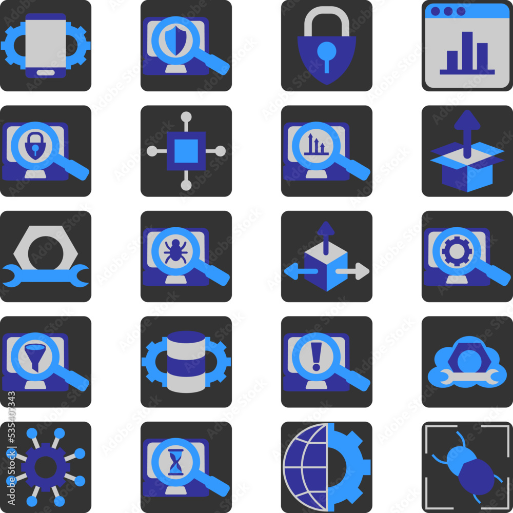 Fototapeta premium Software Development, illustration, vector on a white background.
