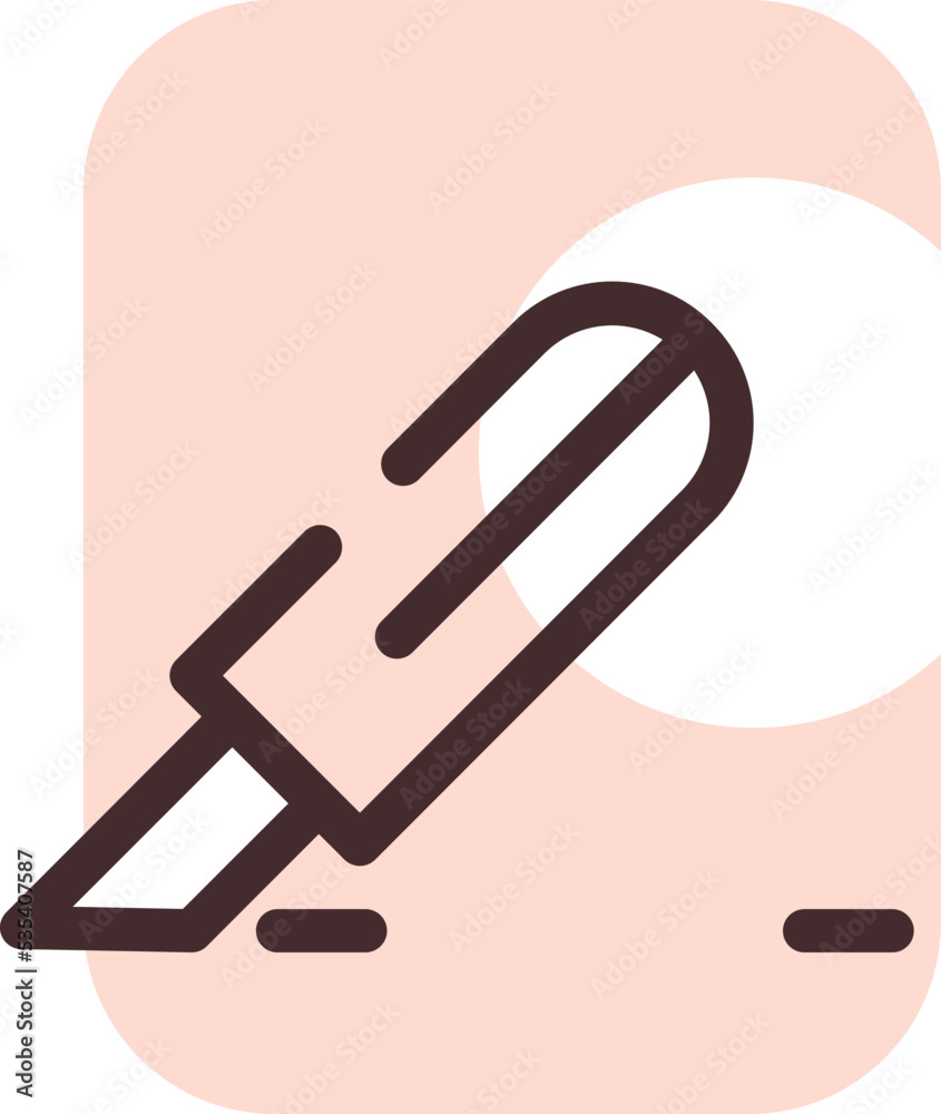 Textile cutter, illustration, vector on a white background. Textile cutter, illustration, vector on a white background.