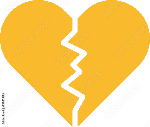 Valentines day break up, illustration, vector on a white background.
