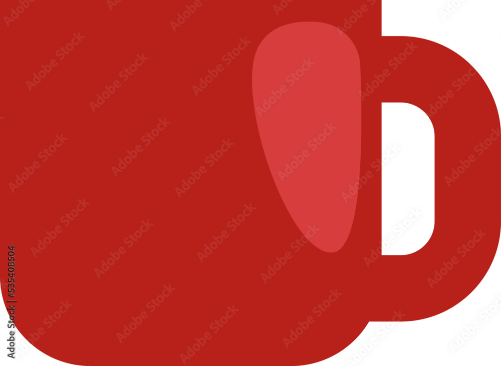 Red winter mug, illustration, vector on a white background. Red winter mug, illustration, vector on a white background.