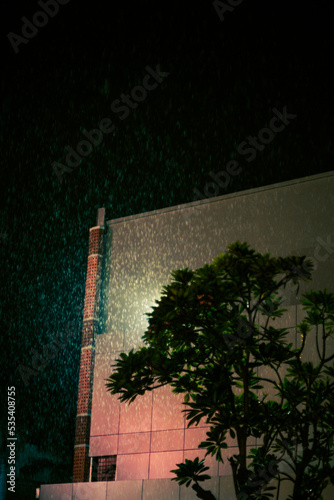 Rain at night