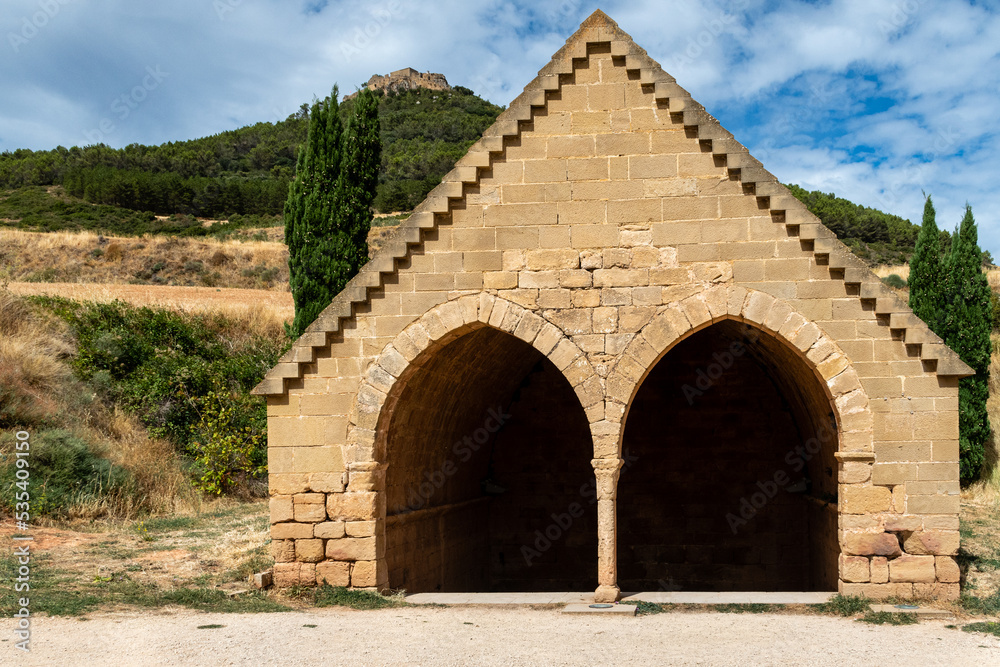 Medieval cistern or Moorish Fountain in Villamayor de Monjardín, Navarra, Spain. Santiago's road.