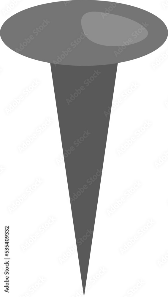 Construction pin, illustration, vector on a white background. Construction pin, illustration, vector on a white background.
