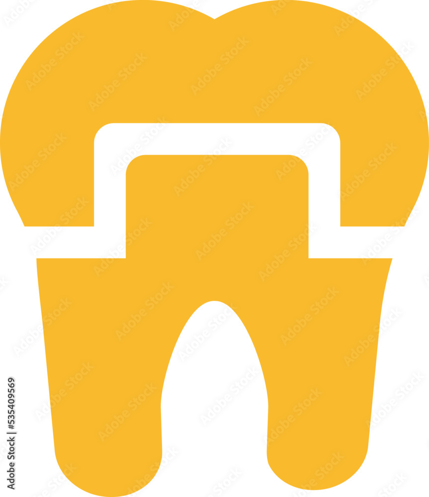 Tooth crown, illustration, vector on a white background. Tooth crown, illustration, vector on a white background.