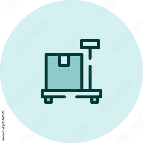 Delivery weight, illustration, vector on a white background.