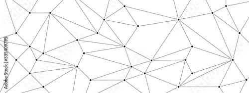 Minimal network connect lines and dots background template. Technology linked global system graphic vector.	