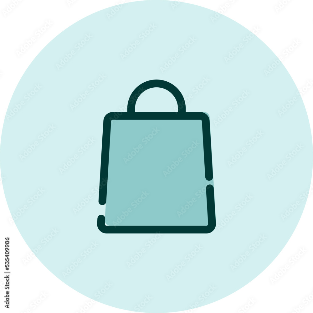 Commercial bag, illustration, vector on a white background. Commercial bag, illustration, vector on a white background.