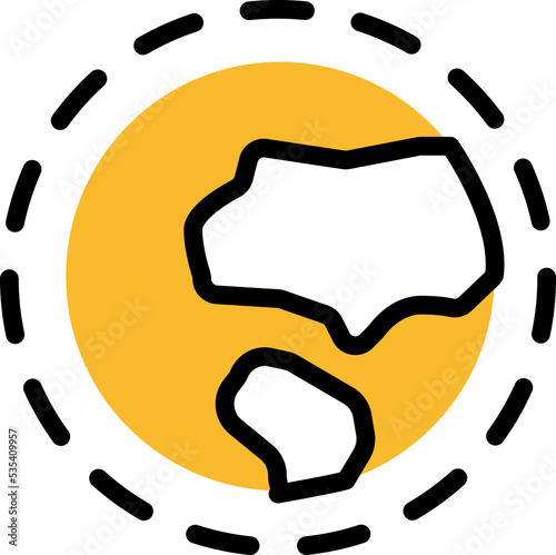 Eco ozon layer, illustration, vector on a white background.