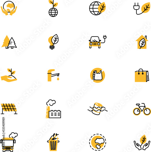 Ecological enviroment, illustration, vector on a white background.