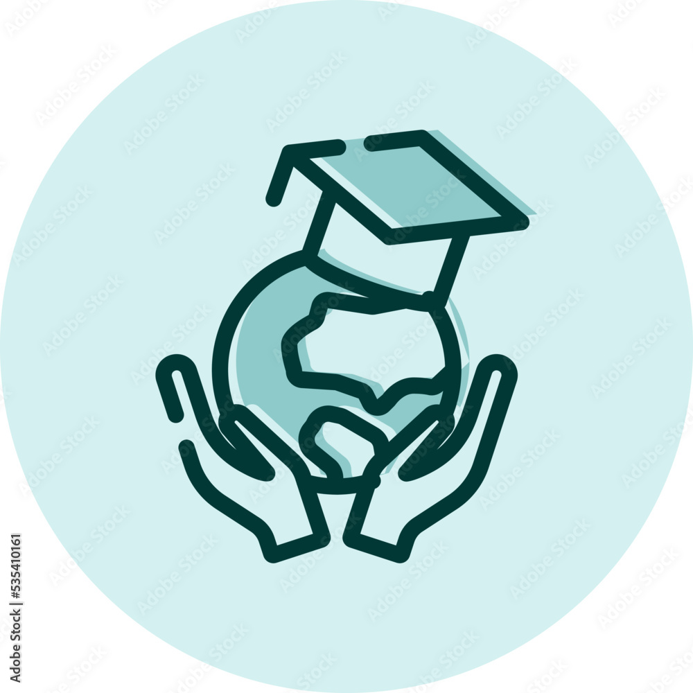 Education for all, illustration, vector on a white background. Education for all, illustration, vector on a white background.