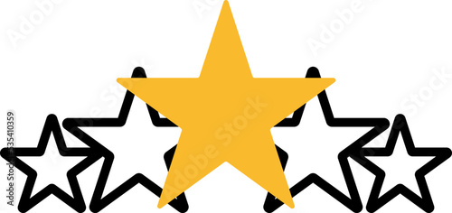 Feedback stars, illustration, vector on a white background.