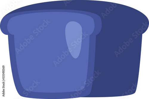 Blue bread, illustration, vector on a white background.