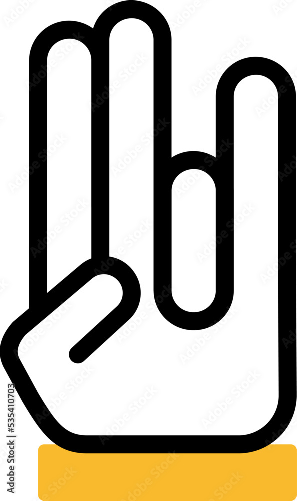 Yoga fingers, illustration, vector on a white background.